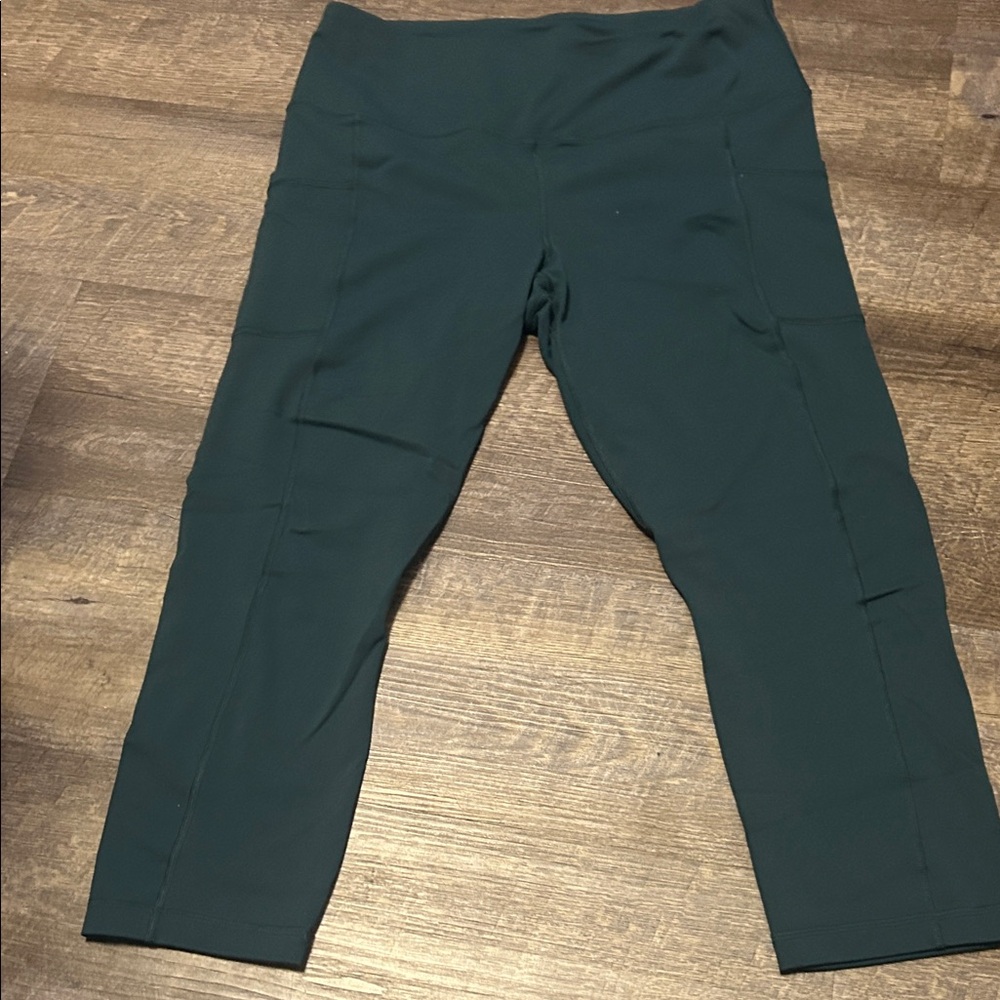90 Degree by Reflex Dark Green Women’s L Leggings with Pockets